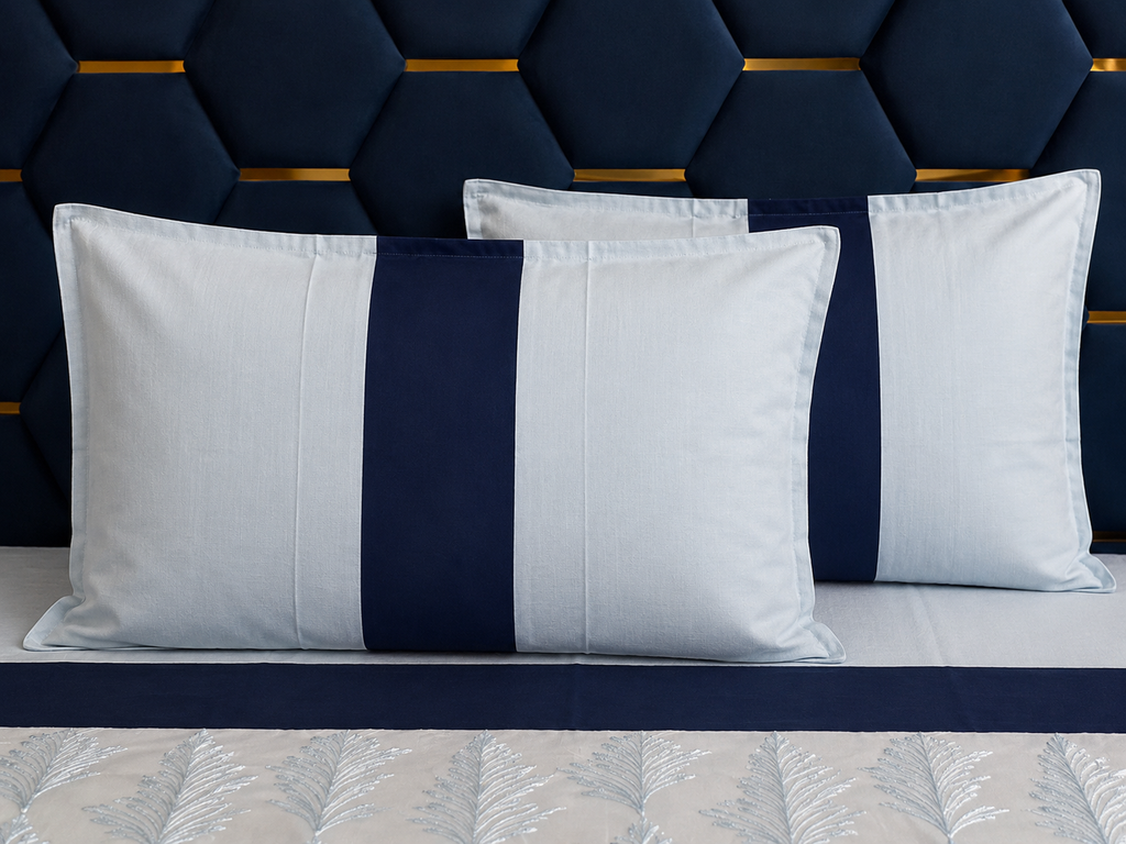 Marvelle Cotton Silk Aqua Bedsheet Set
