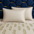 Avenza Jaquard Almond Bedsheet Set