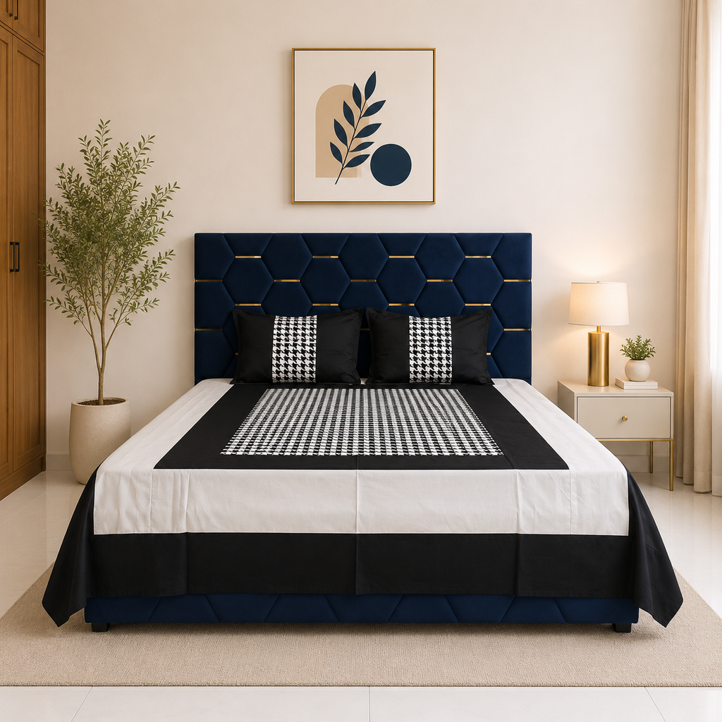 Avenza Cotton Silk Eclipse Bedsheet Set