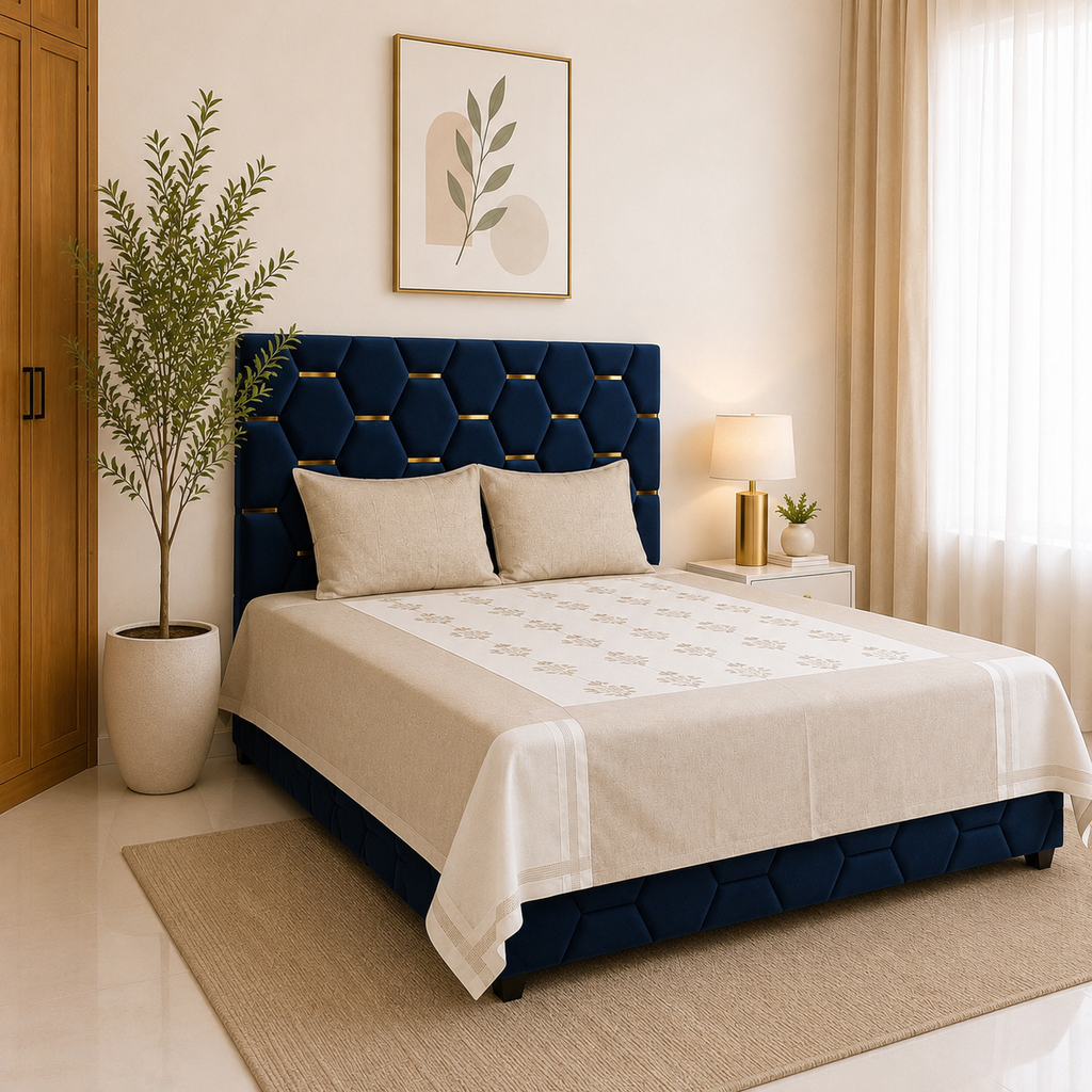 Avenza Jaquard Lustre Bedsheet Set