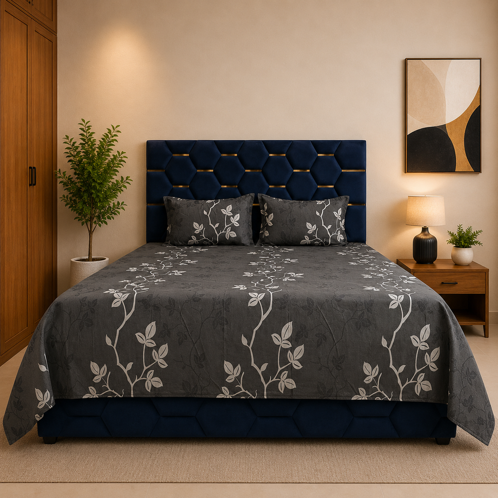 Monarch Cotton Midnight Bedsheet Set