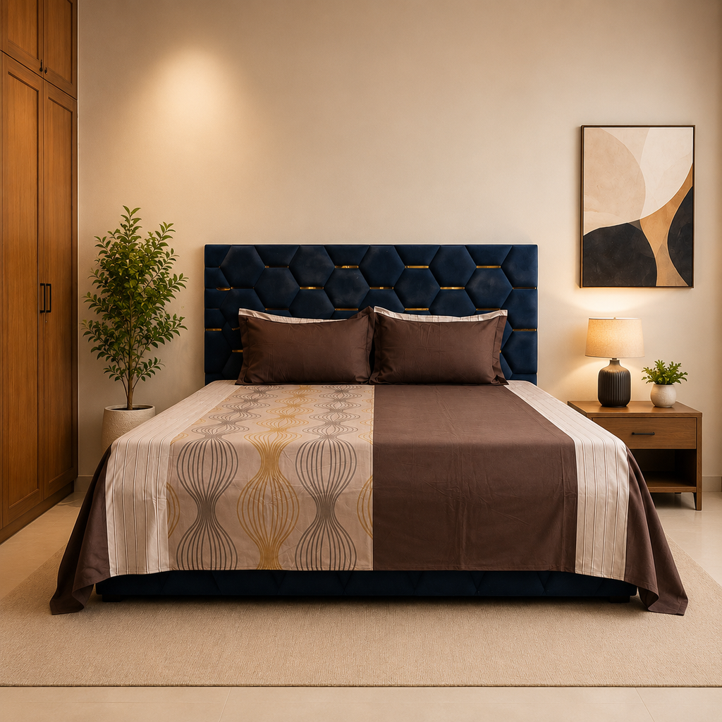 Monarch Cotton Ripple Bedsheet Set