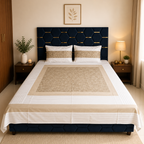 Nuvelle Cotton Silk Sandstone Bedsheet Set