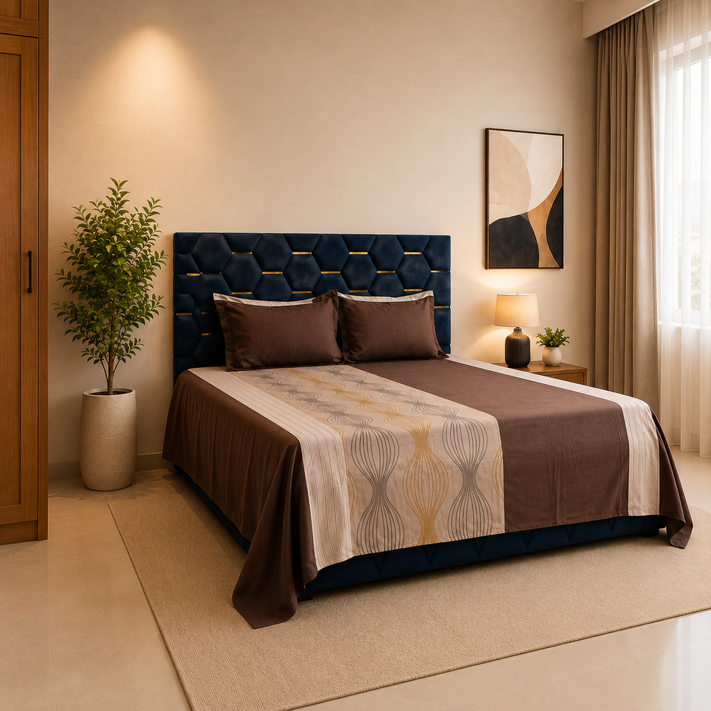Monarch Cotton Ripple Bedsheet Set