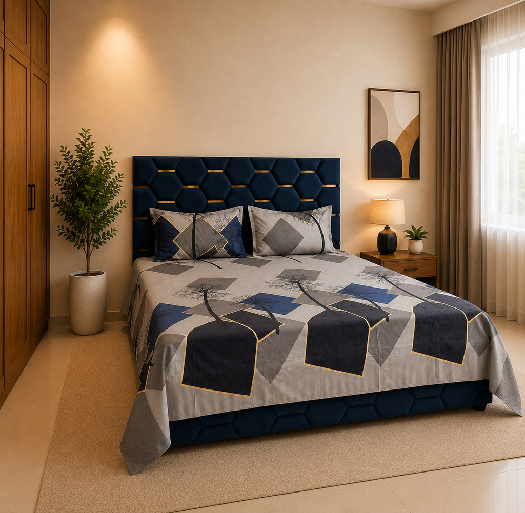 Monarch Cotton Vertex Bedsheet Set