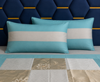 Avenza Cotton Silk Marine Bedsheet Set