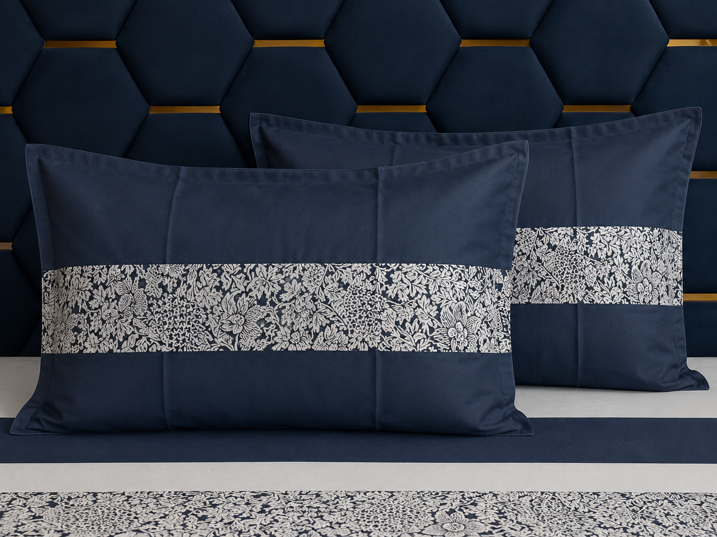 Marvelle Cotton Silk Sapphire Bedsheet Set