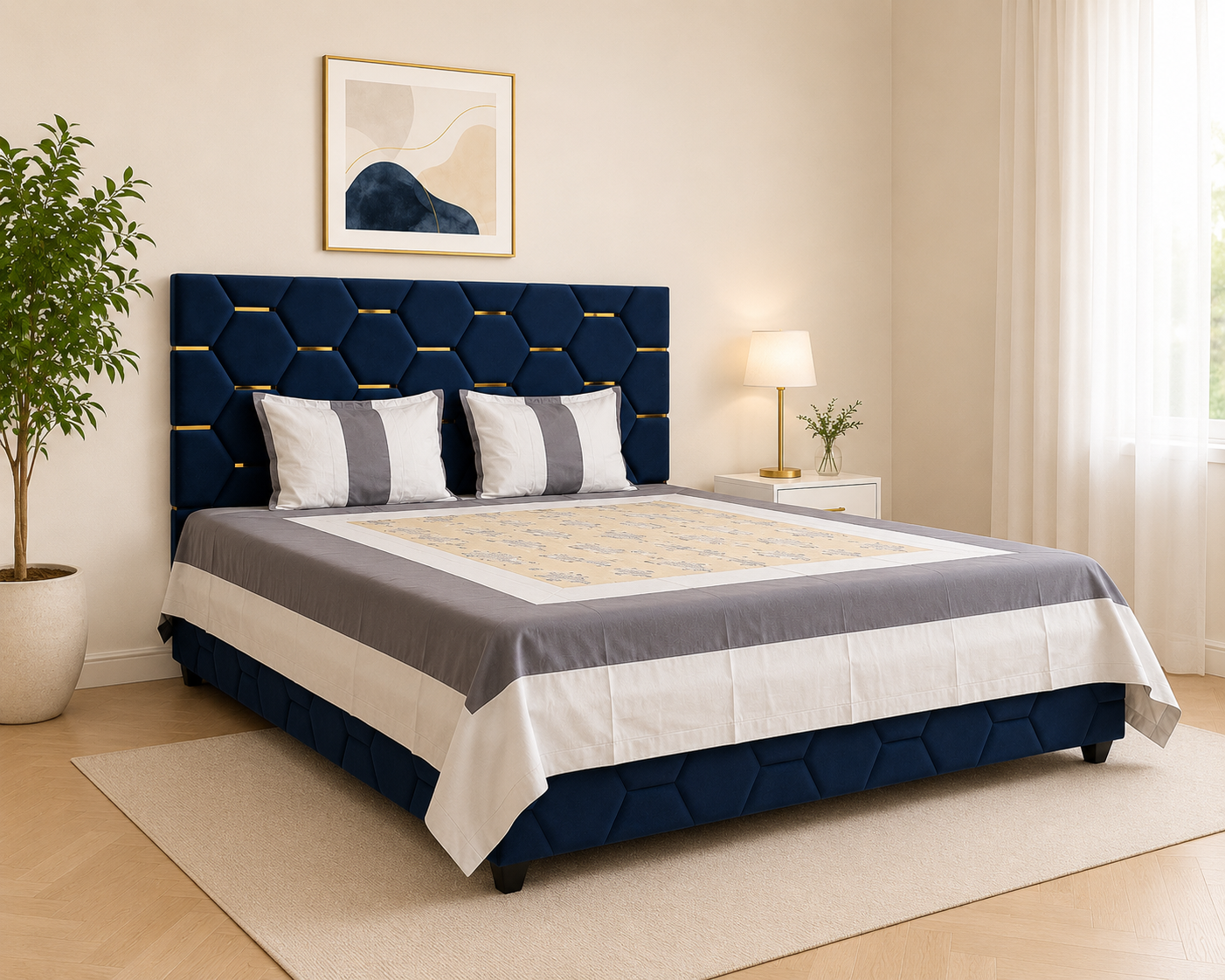 Marvelle Cotton Silk Sterling Bedsheet Set