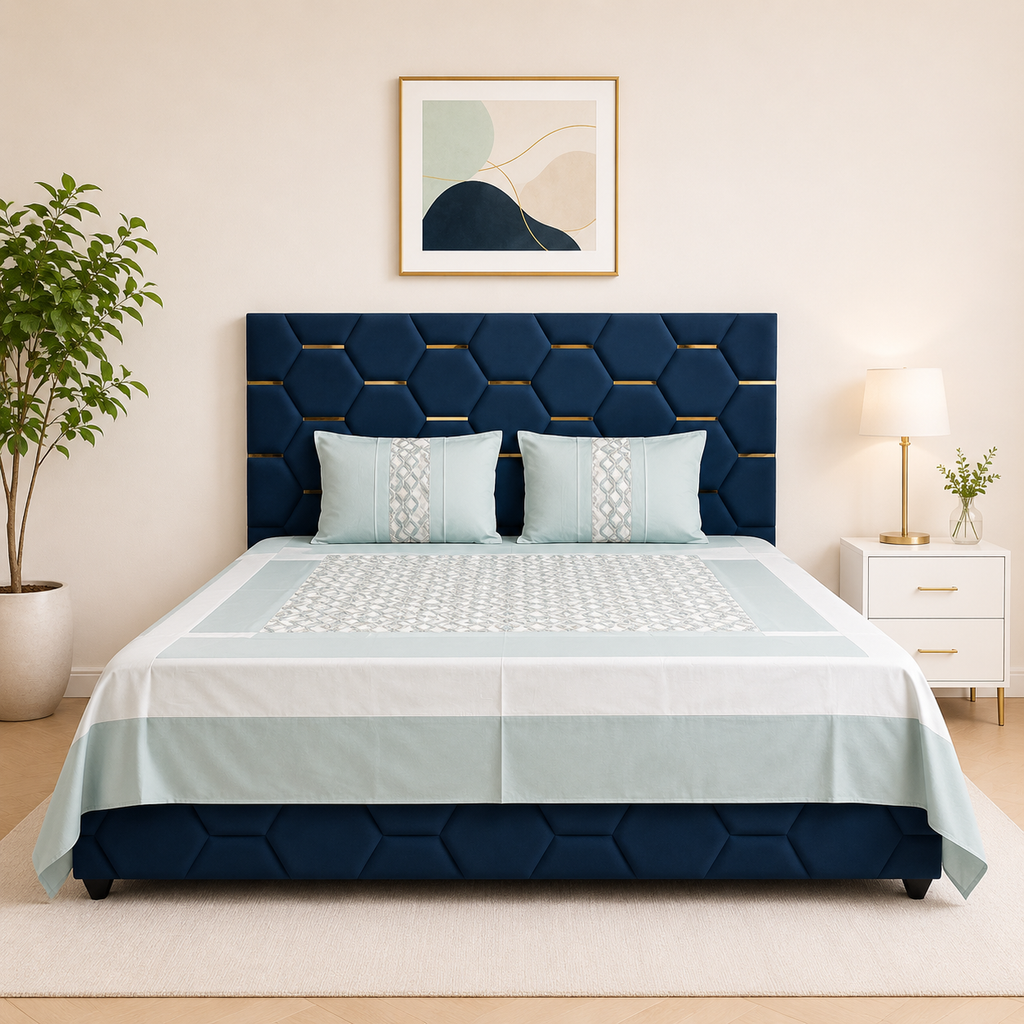 Marvelle Cotton Silk Mist Bedsheet Set