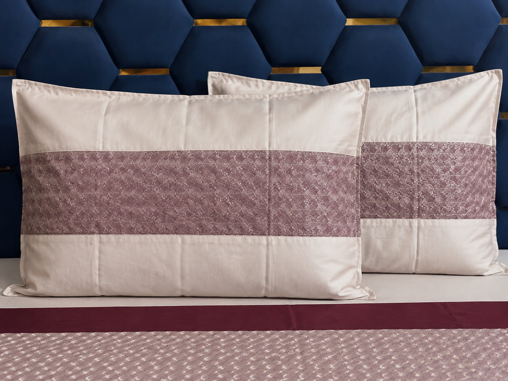 Marvelle Cotton Silk Ruby Bedsheet Set