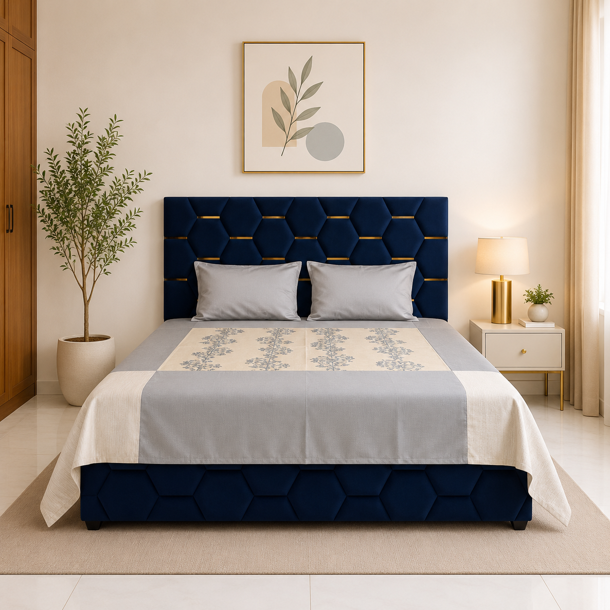Avenza Cotton Silk Elysian Bedsheet Set