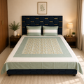 Nuvelle Cotton Silk Sage Bedsheet Set