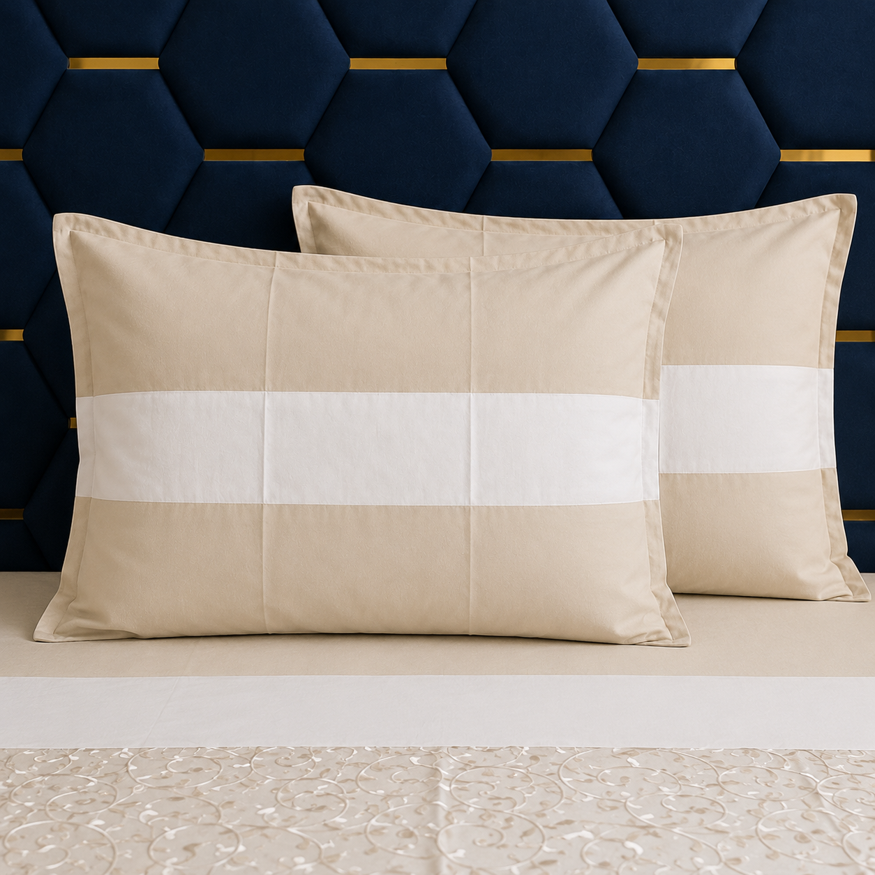 Marvelle Cotton Silk Ivory Bedsheet Set