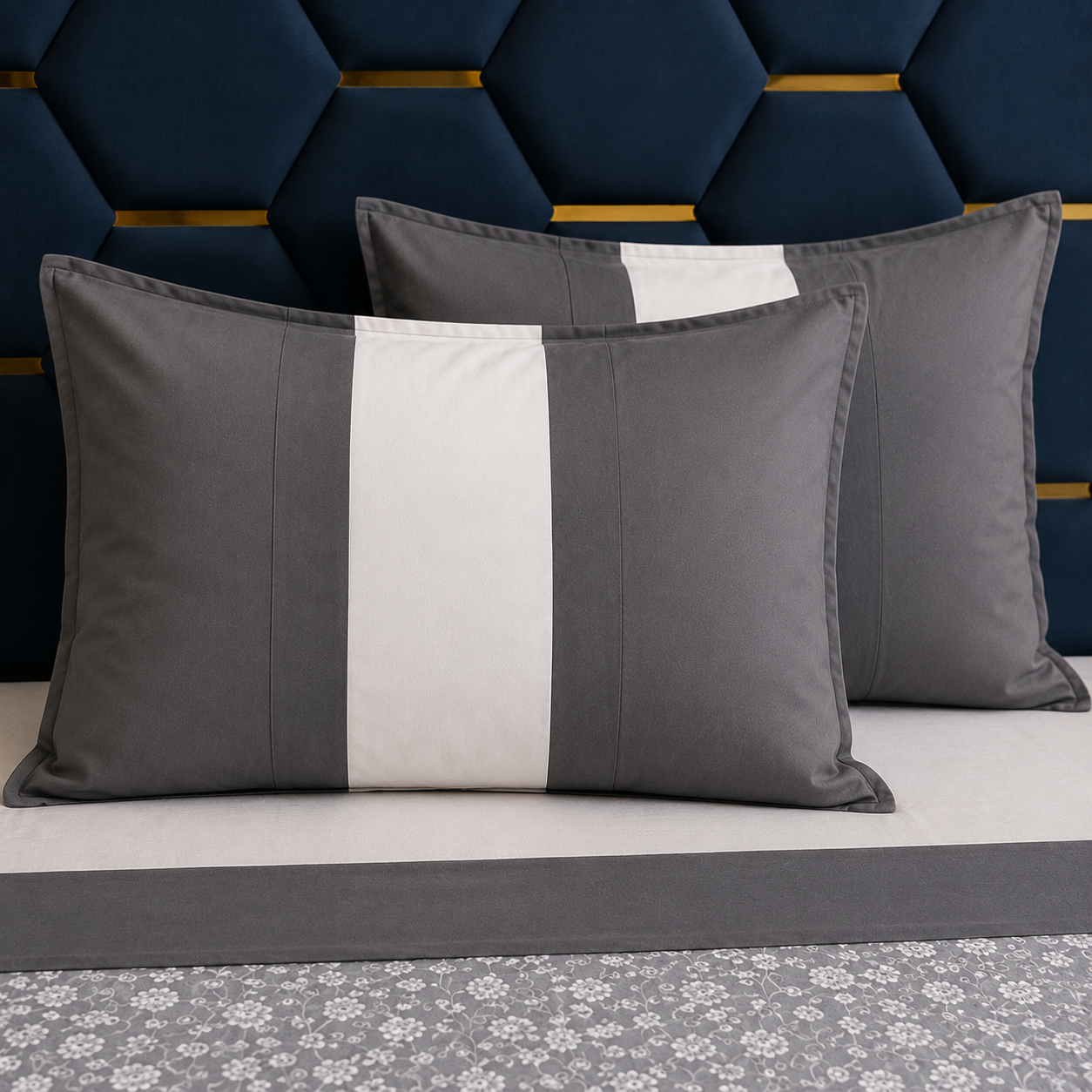 Marvelle Cotton Silk Graphite Bedsheet Set