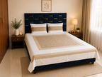 Nuvelle Cotton Silk Sandstone Bedsheet Set