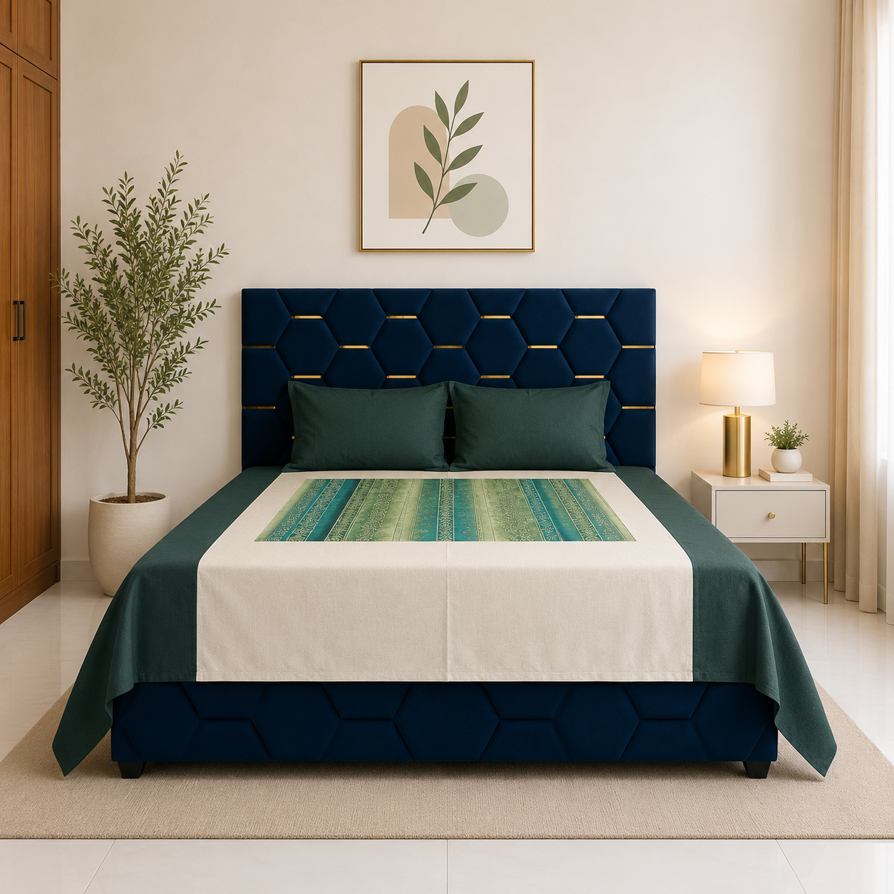 Avenza Jaquard Grove Bedsheet Set