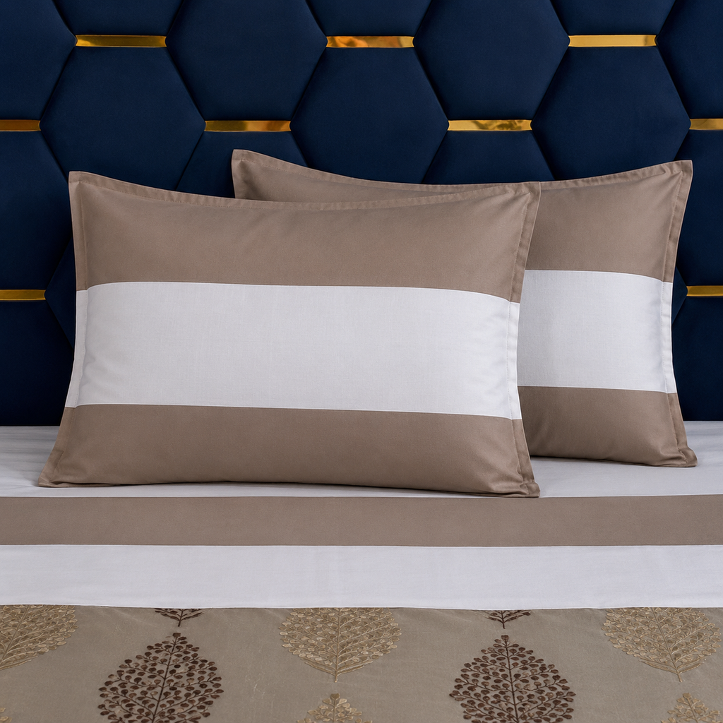Nuvelle Cotton Silk Mocha Bedsheet Set