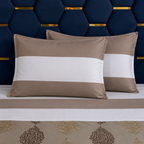 Nuvelle Cotton Silk Mocha Bedsheet Set