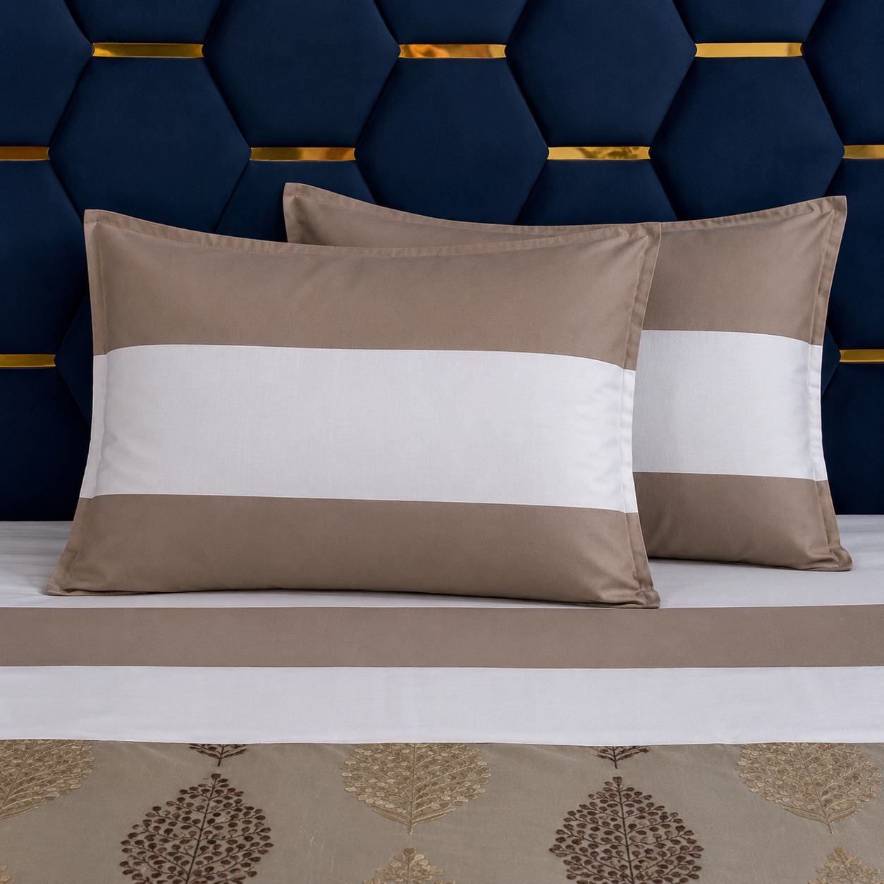Nuvelle Cotton Silk Mocha Bedsheet Set
