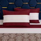 Nuvelle Cotton Silk Rosewood Bedsheet Set